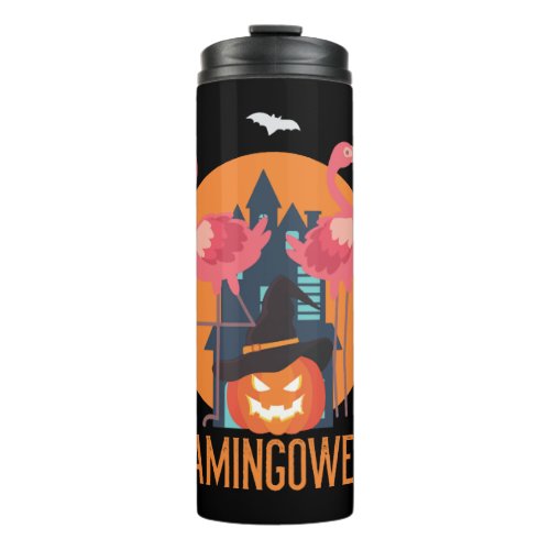 Flamingoween Halloween Flamingo Funny Gift Idea Thermal Tumbler