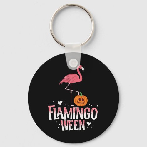 Flamingoween Halloween Flamingo TShirt Bird Keychain