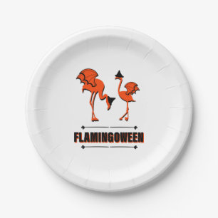 Flamingoween - Halloween Paper Plates