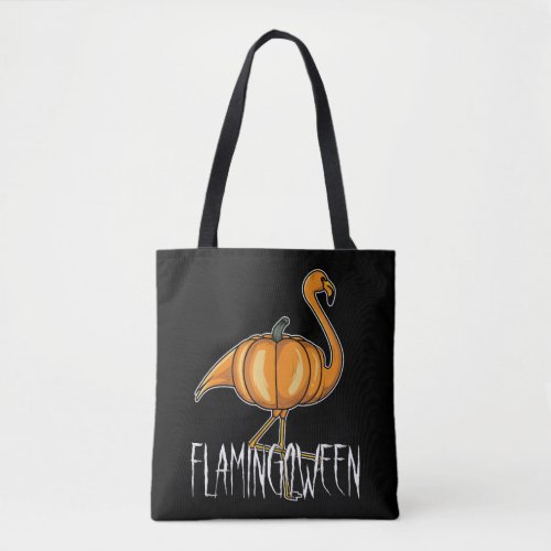 Flamingoween Halloween Pumpkin Flamingo Gift Tote Bag