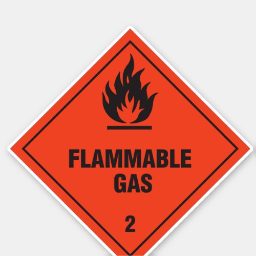 Flammable Gas 2 Label