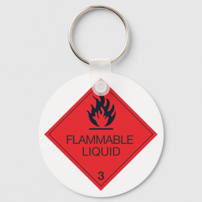 Flammable Liquid Keychain (Front)