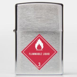 Flammable Liquid Warning Zippo Lighter