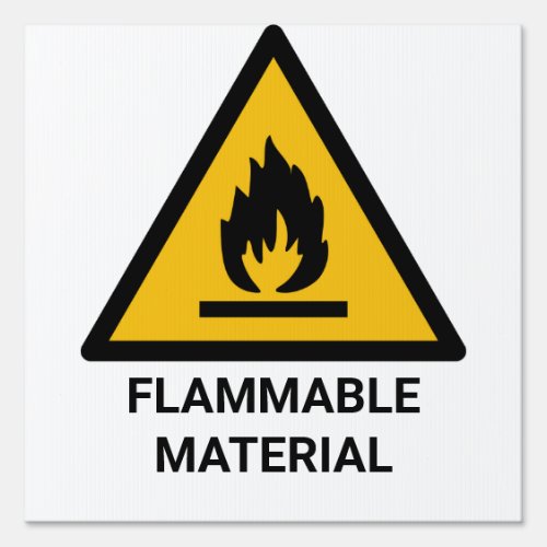 Flammable Material Warning Fire Hazard Symbol Sign