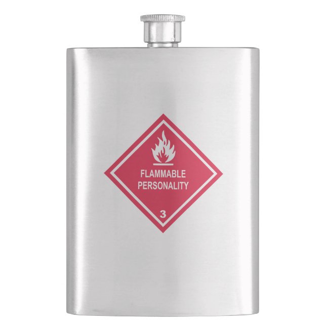 Flammable Personality Flask (Front)