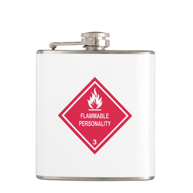 Flammable Personality Flask (Front)