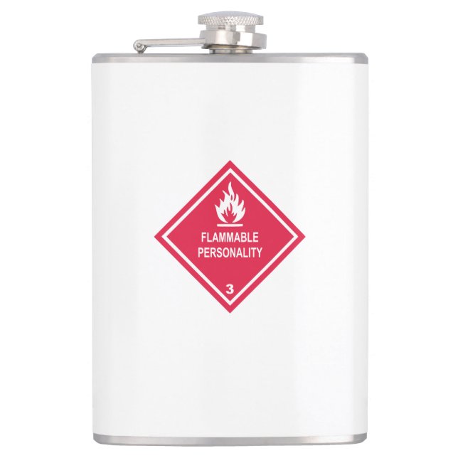 Flammable Personality Flask (Front)