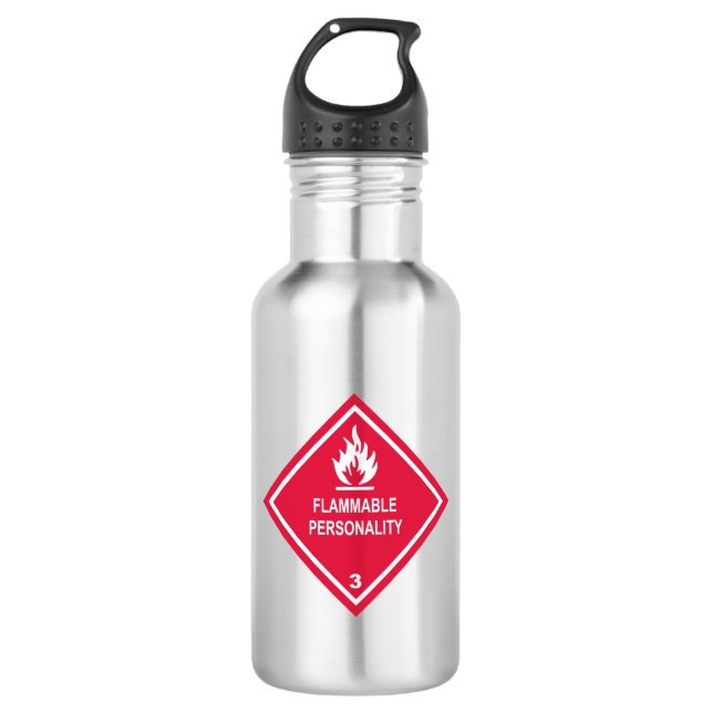 Flammable Personality Stainless Steel Water Bottle (Front)