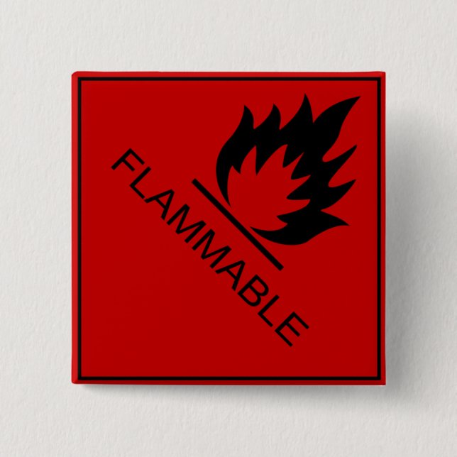 Flammable Pinback Button (Front)