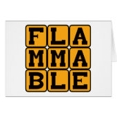 Flammable, Susceptible to Fire (Front Horizontal)