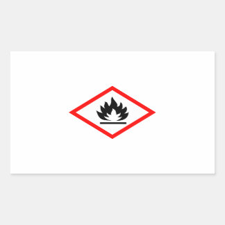 Flammable Symbol / Pictogram Rectangular Sticker