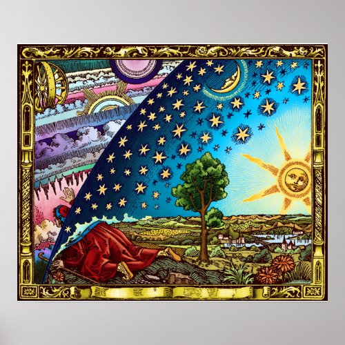 Flammarion Dome Flat Earth Poster