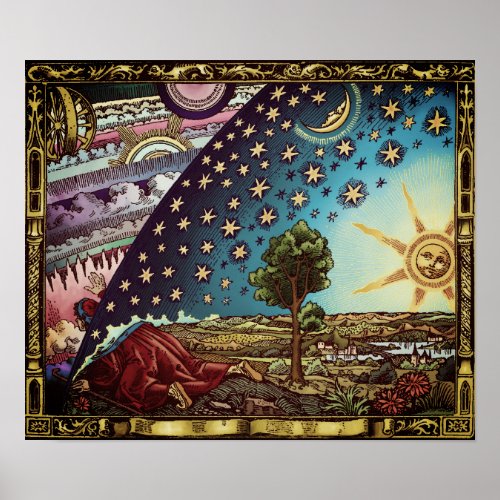 Flammarion Dome Fog setting Poster