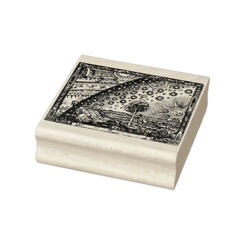 Flammarion Dome Woodcut Engraving Rubber Stamp