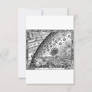 Flammarion Engraving Black And White Save The Date
