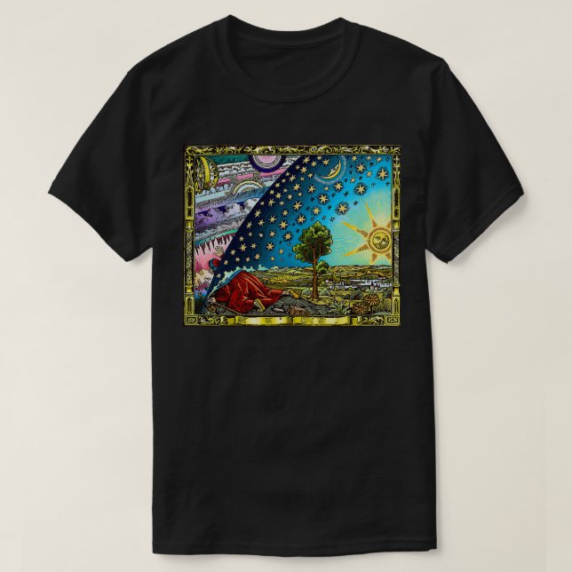 Flammarion Engraving Flat Earth T-Shirt (Design Front)
