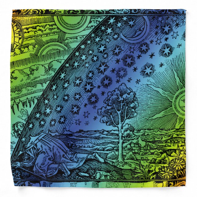 Flammarion Heaven and Earth Engraving Artwork Bandana (Front)