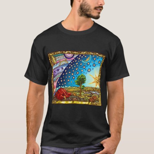 Flammarion Woodcut Flat Earth Design 2017 T_Shirt