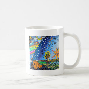 Flammarion Woodcut Flat Earth Design Square COLOR Coffee Mug