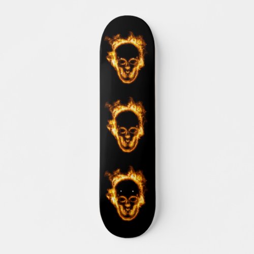 Flamming Skull Skateboard