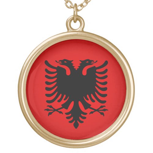 Flamuri i shqiperise gold plated necklace