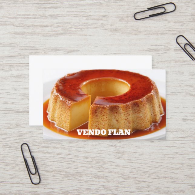 Flan mexicano business card (Front/Back In Situ)