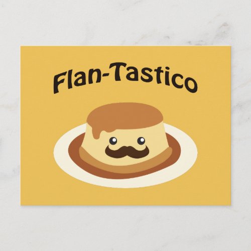 Flan_Tastico Cute Flan Postcard