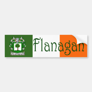 Flanagan Coat of Arms Flag Bumper Sticker