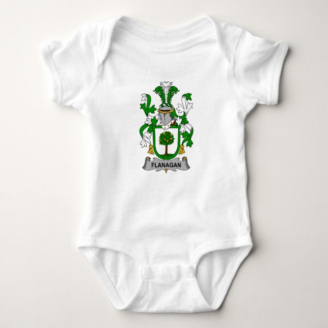 Flanagan Family Crest Baby Bodysuit (Front)