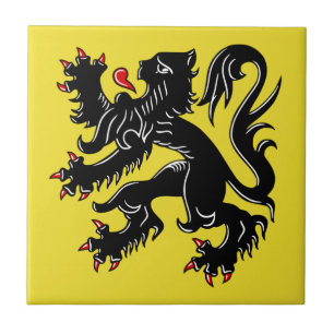 Flanders (Belgium) Flag Ceramic Tile