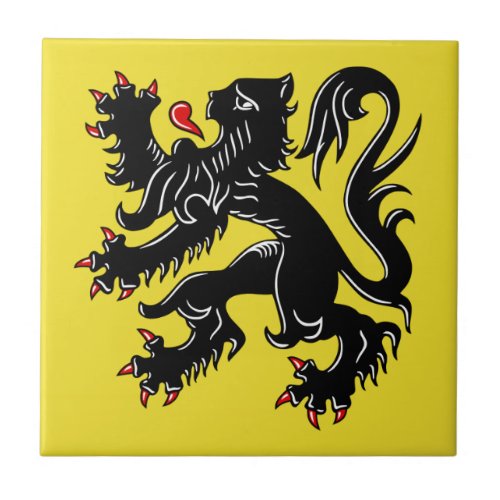 Flanders Belgium Flag Ceramic Tile