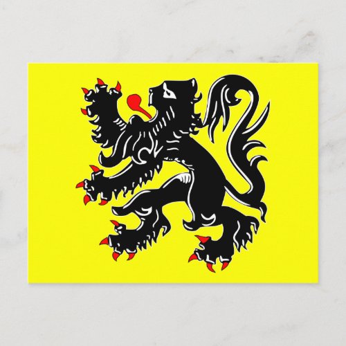 Flanders Belgium flag Postcard