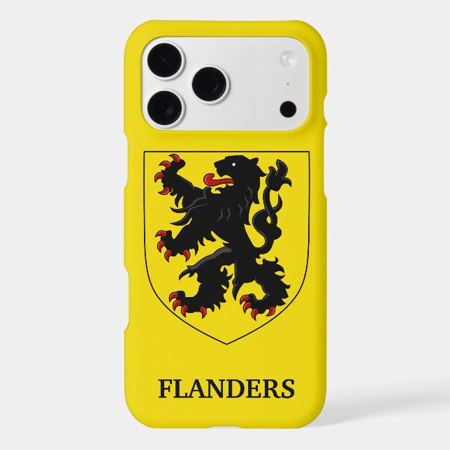Flanders Coat of Arms Heraldic Lion iPhone Case (Back)