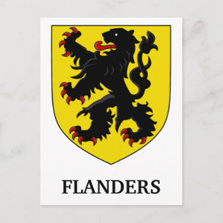 Flanders Coat of Arms Heraldic Lion Postcard