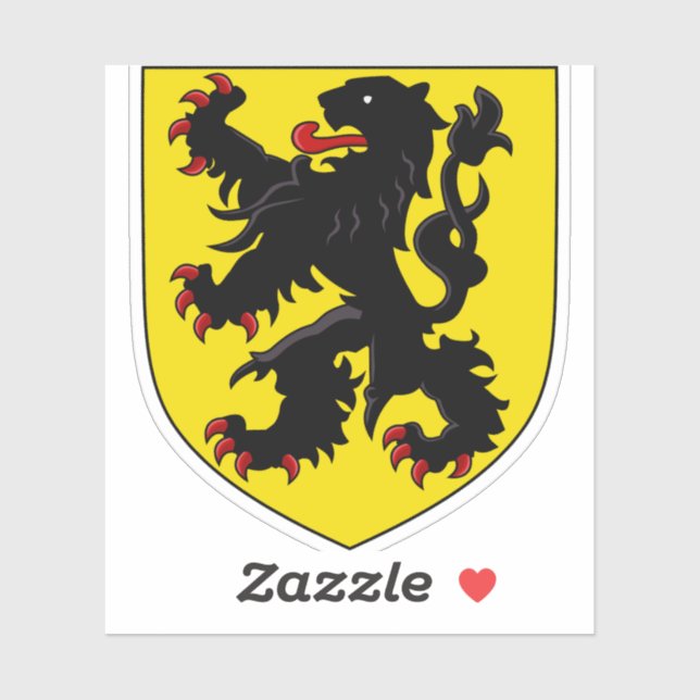 Flanders Coat of Arms Sticker (Sheet)