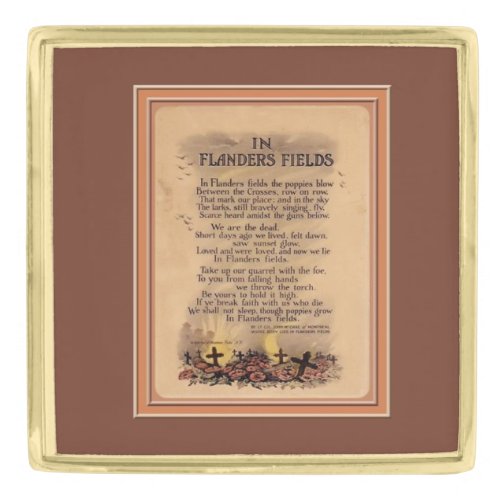 Flanders Field Remembrance Day Lapel Pin