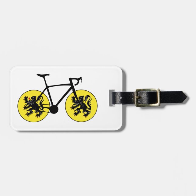 Flanders Flag Cycling Luggage Tag (Front Horizontal)