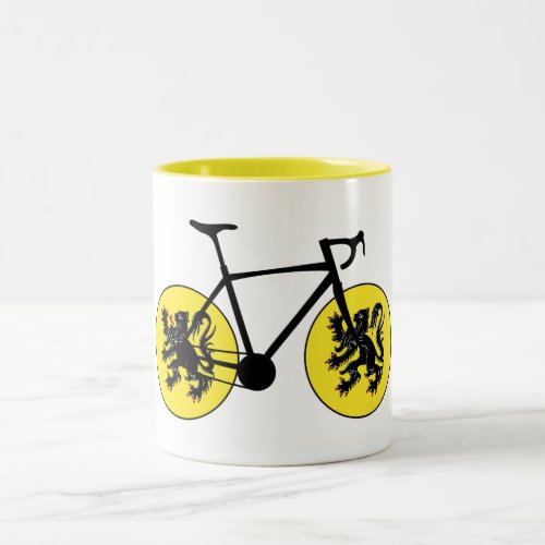 Flanders Flag Cycling Two_Tone Coffee Mug