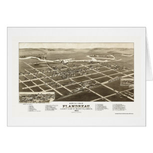 Flandreau, SD Panoramic Map - 1883