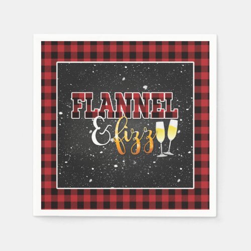 Flannel and Fizz Paper Napkin _ Red _ Fizz