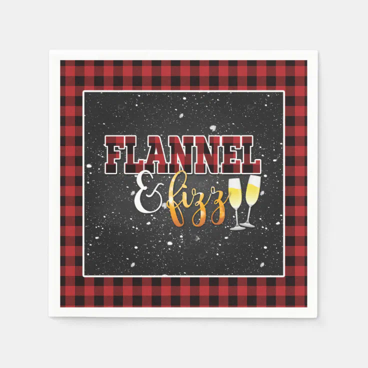 Flannel and Fizz Paper Napkin Red Fizz Zazzle