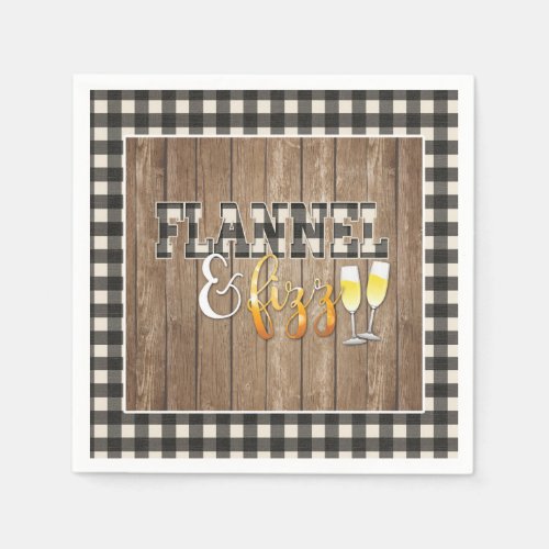 Flannel and Fizz Paper Napkin _ White _ Wood