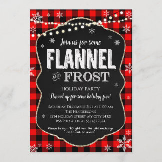 Flannel and Frost Christmas Invitation