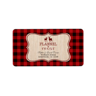 Flannel and Frost Lumberjack Christmas Holiday Label