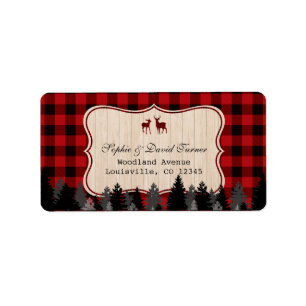 Flannel and Frost Lumberjack Christmas Holiday Label
