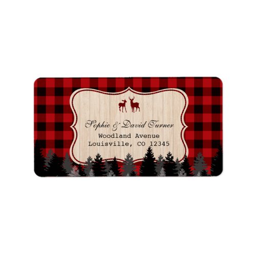 Flannel and Frost Lumberjack Christmas Holiday Label