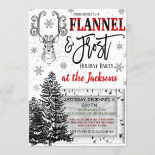 Flannel and Frost Party Invitation