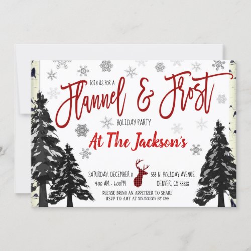 Flannel and Frost Party Invitation