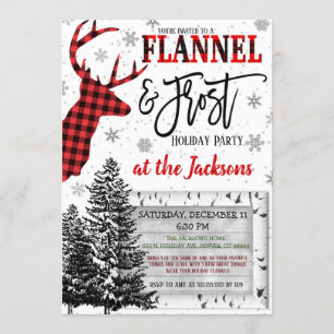 Flannel and Frost Party Invitation