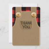 Flannel and Overalls Thank You Card (Front)